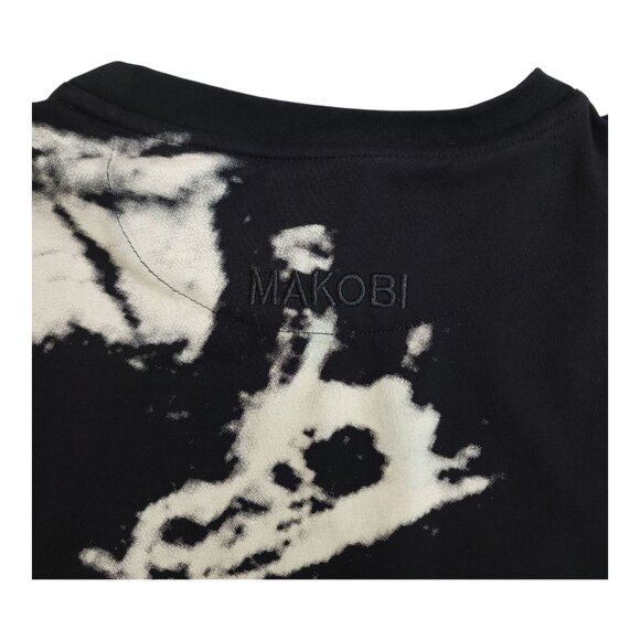 Makobi Mens Graphic Tee 4XB Black With Patches & Tie-Dye Accents Big & Tall - Picture 5 of 9